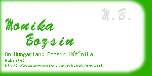 monika bozsin business card